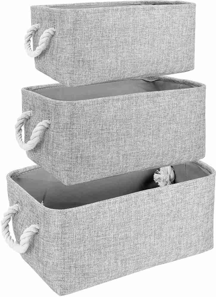 6pcs Fabric Storage Bags, Large Storage Box, Cube Organizer Bins With  Durable Handles, Foldable For Closet, Toys, Clothes, Bedding, Comforters,  Blanket, Grey
