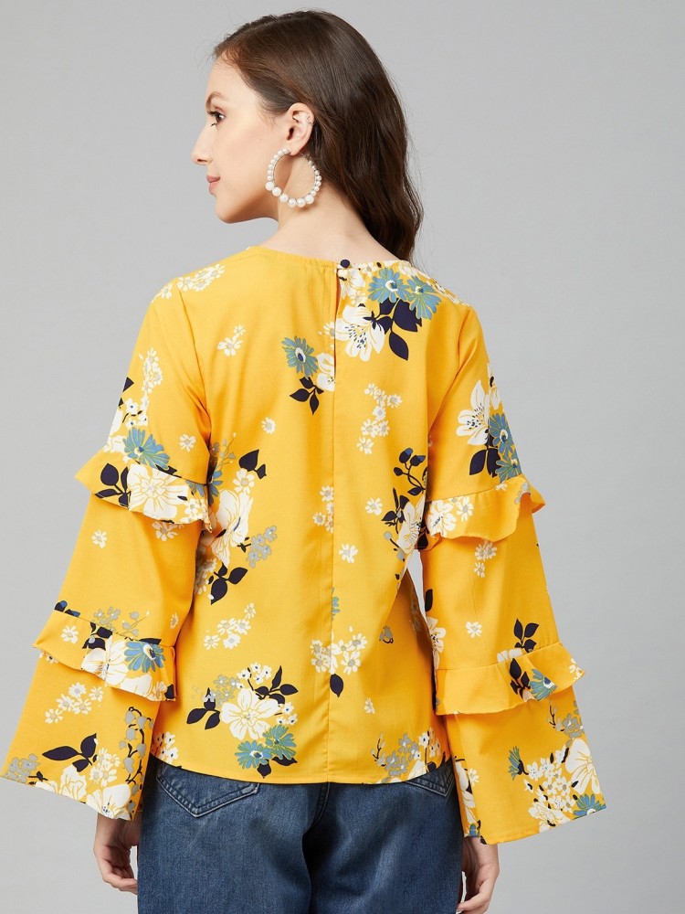 Yellow flare sleeve store top