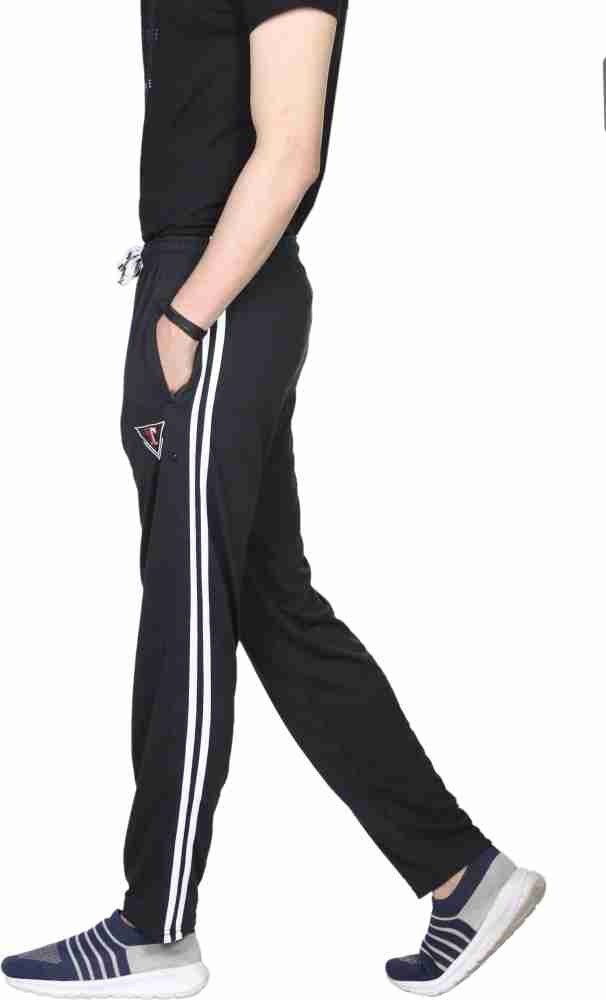 Double stripe track hot sale pants mens