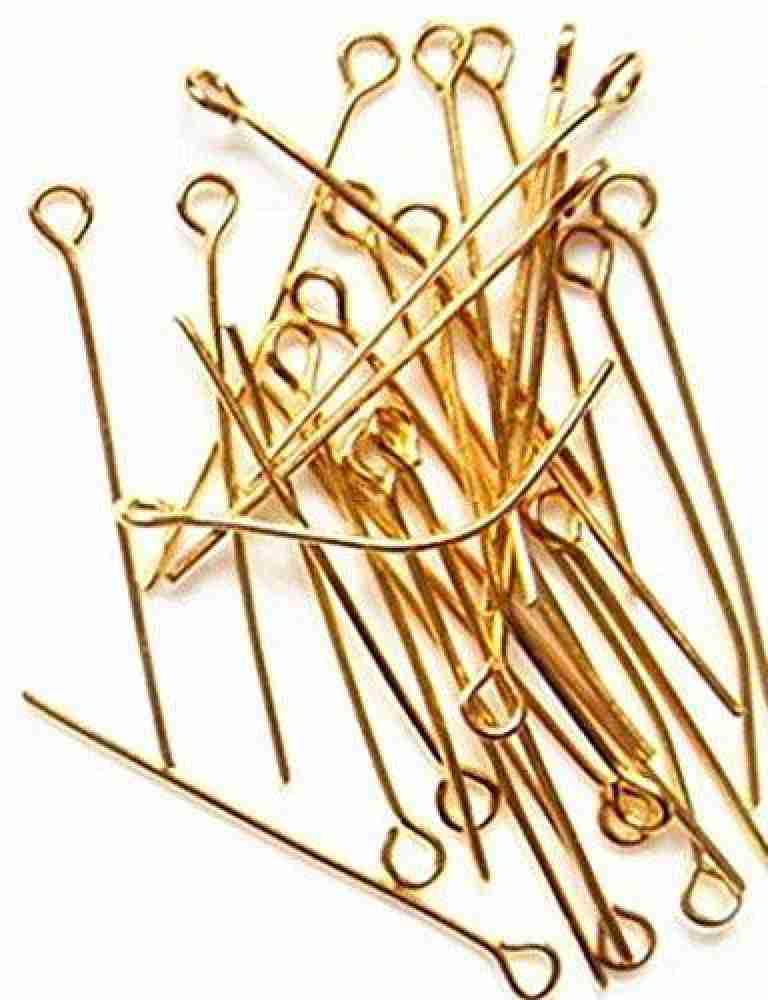 Jewelry Pins (U-Pins) Stainless Steel Gold Tone Pack of 100 | Esslinger