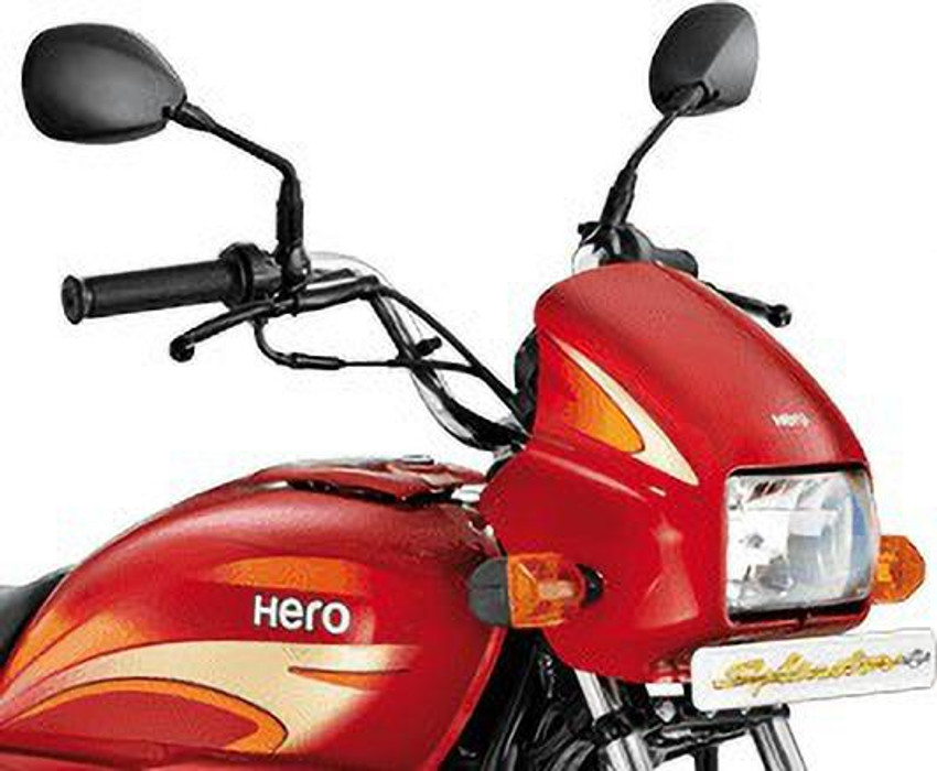 shiv ambika Red Visor for Splendor Splendor Plus with Orange
