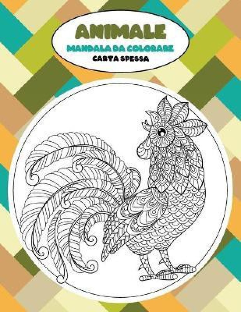 Mandala da colorare - Carta spessa - Animale: Buy Mandala da colorare -  Carta spessa - Animale by Pennino Mariella at Low Price in India