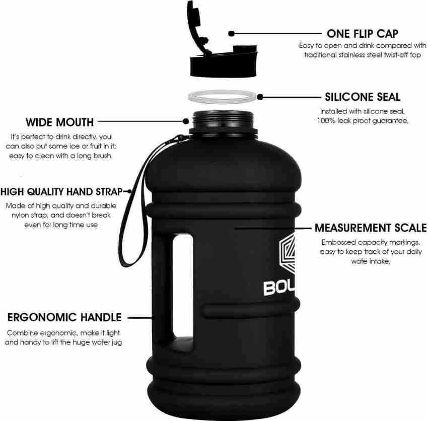 Boldfit Gym Gallon Bottle for Men 2 Litre water bottle for Gym Workout  Motivational Sipper Bottle fo…See more Boldfit Gym Gallon Bottle for Men 2