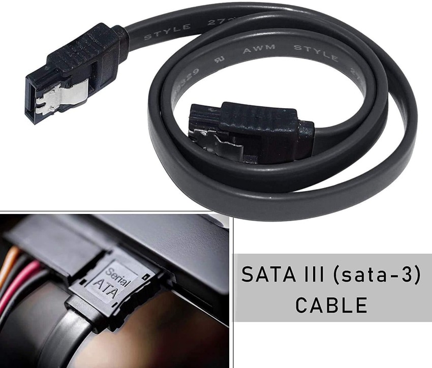 SATA 3 6.0 Gbps Data Cable with Locking Latch for HDD & SSD Red