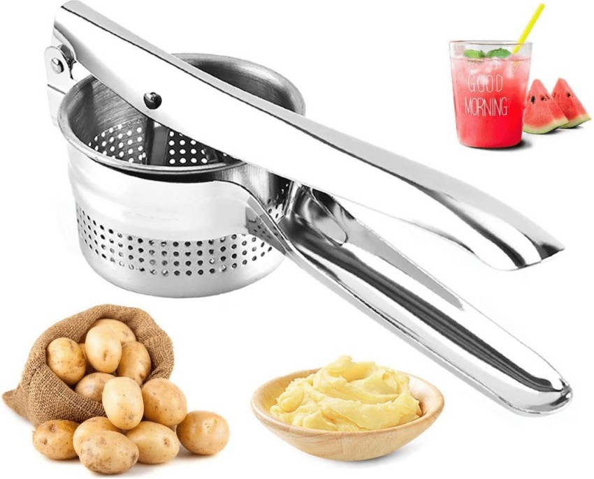 Potato Masher, Premium Stainless Steel Masher Ricer Slicer Crusher