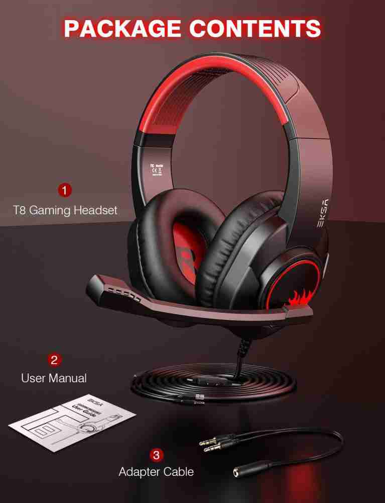 EKSA T8 Wired Gaming Headset Price in India Buy EKSA T8 Wired