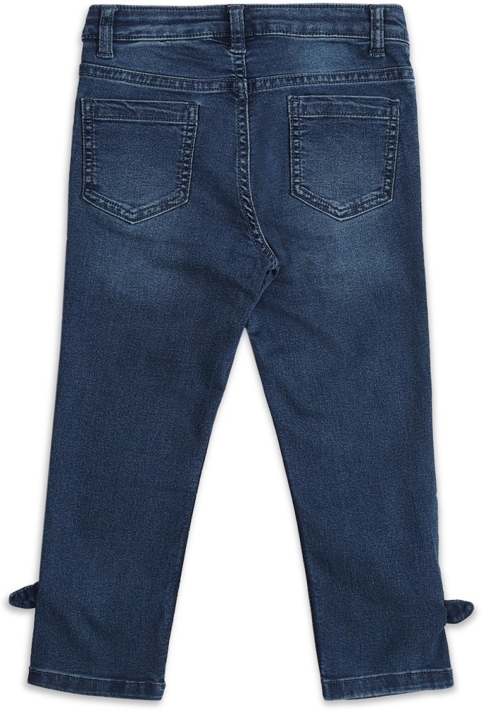 Pantaloons Junior Regular Girls Dark Blue Jeans - Buy Pantaloons