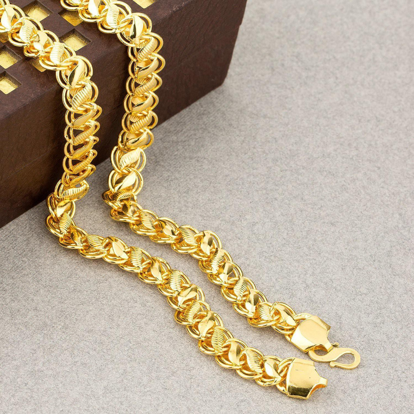 Shopping Dust 24K Gold Plated Chain for boy and Girl Party wear