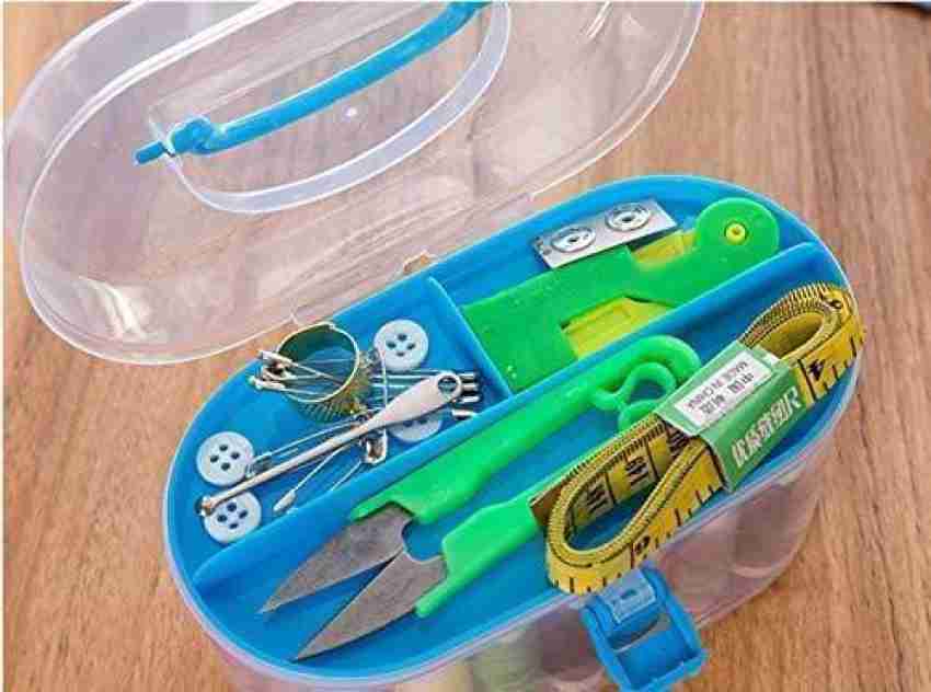 Double-layer Hand Sewing Kit With Threads Scissors Needles Portable Button  Repair Sewing Kit Box For Travel Sewing Accessories