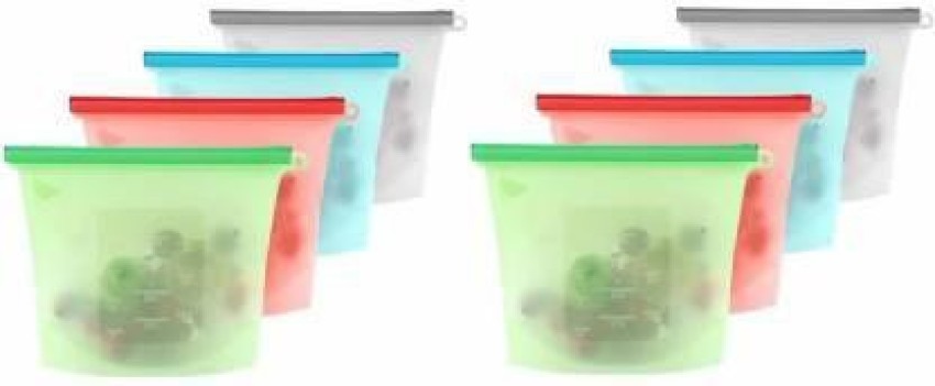Silicone Food Storage Containers -with BPA Free Airtight Plastic
