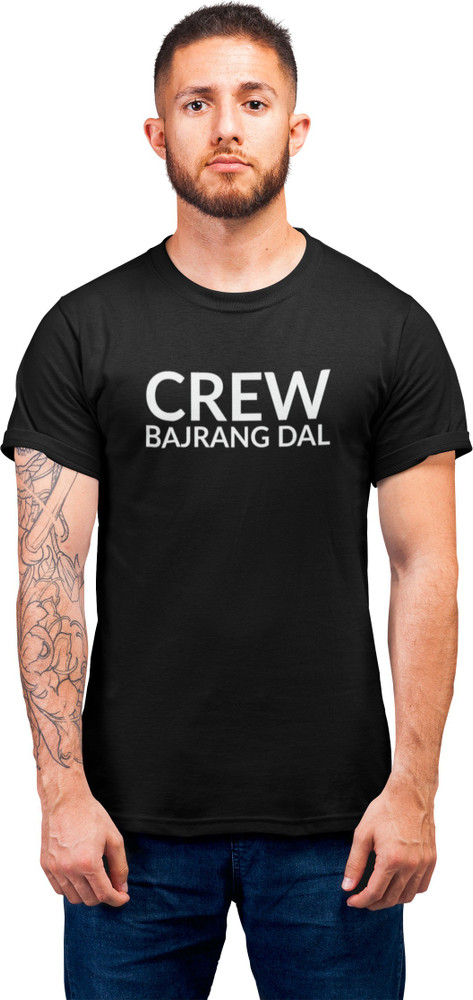Markeniacs Typography Men Round Neck Black T Shirt Buy