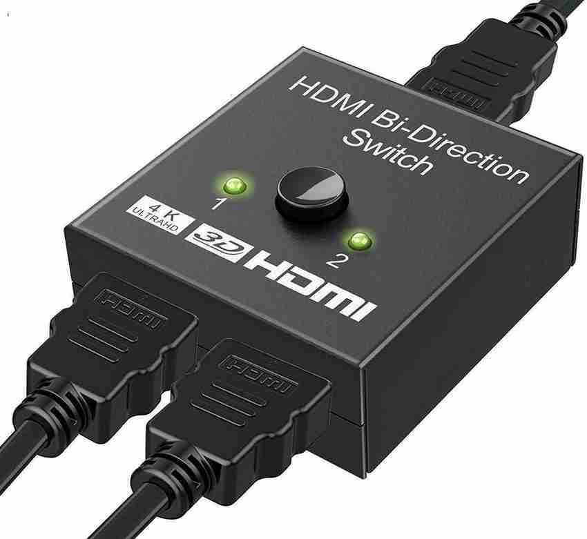 BIGGEAR TV out Cable HDMI Switch 2 Port Bi Directional Manual HDMI