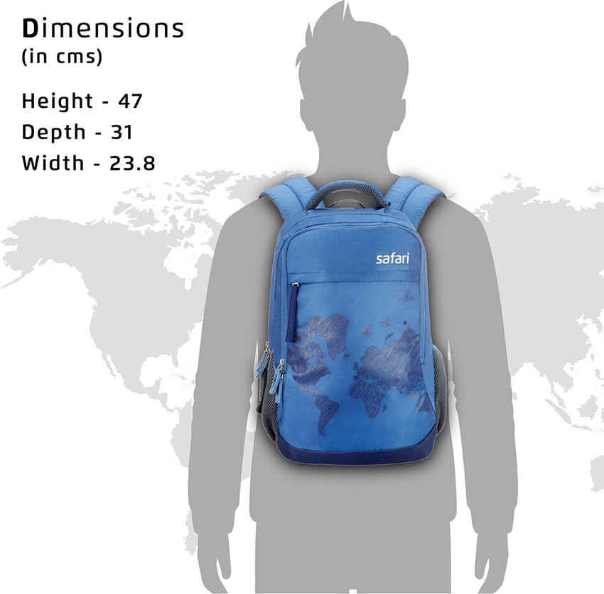 Safari world map backpack top