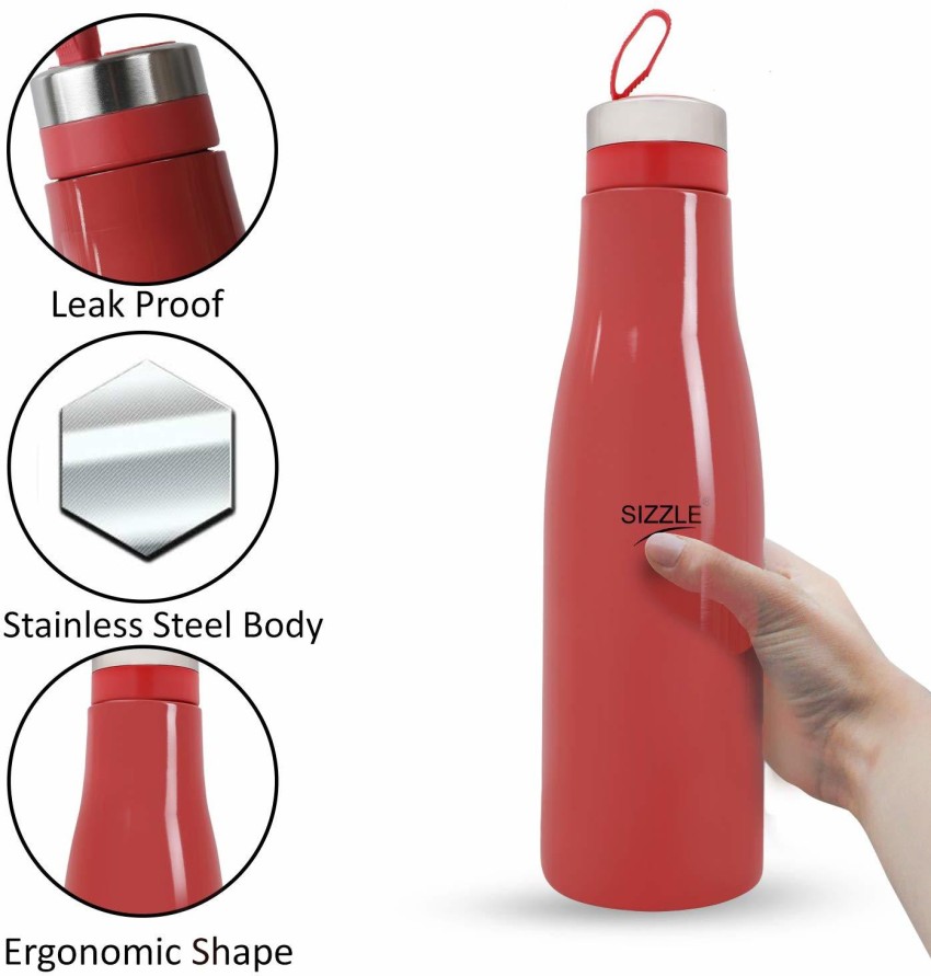 Sizzle Stainless Steel Fridge Water Bottle, Set Of 6, 1000 ml Bottle - Buy  Sizzle Stainless Steel Fridge Water Bottle, Set Of 6, 1000 ml Bottle Online  at Best Prices in India 