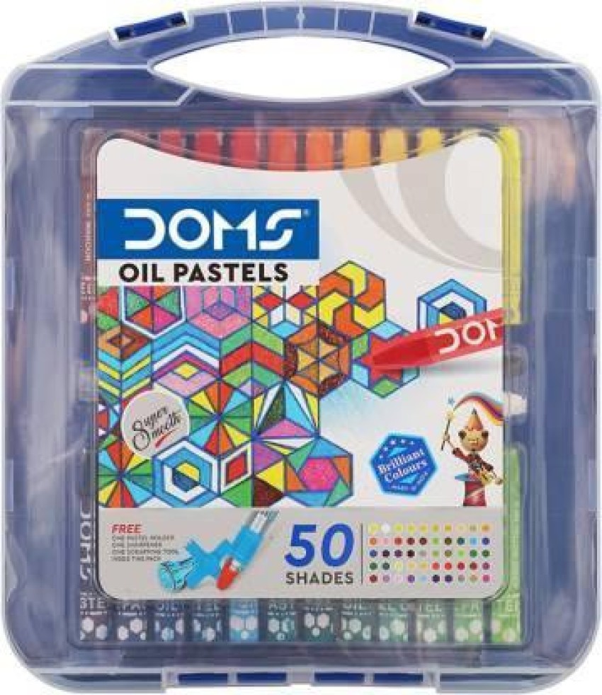 DOMS Jumbo Oil Pastel 50 Shades Shape Plastic Pack 