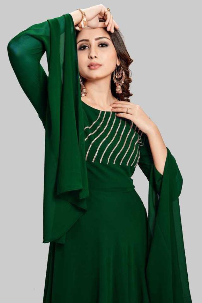 SP CREATION Women Gown Green Dress - Buy SP CREATION Women Gown Green Dress  Online at Best Prices in India