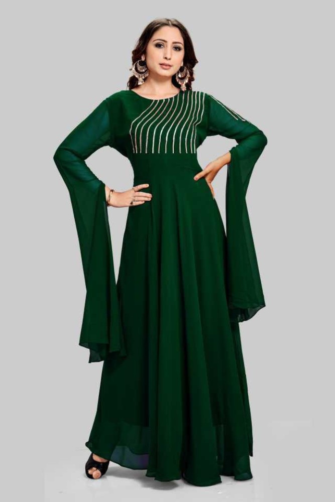 SP CREATION Women Gown Green Dress - Buy SP CREATION Women Gown Green Dress  Online at Best Prices in India