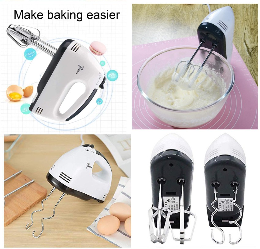 Electric Hand Mixer and Blenders with Chrome Beater and Dough Hook