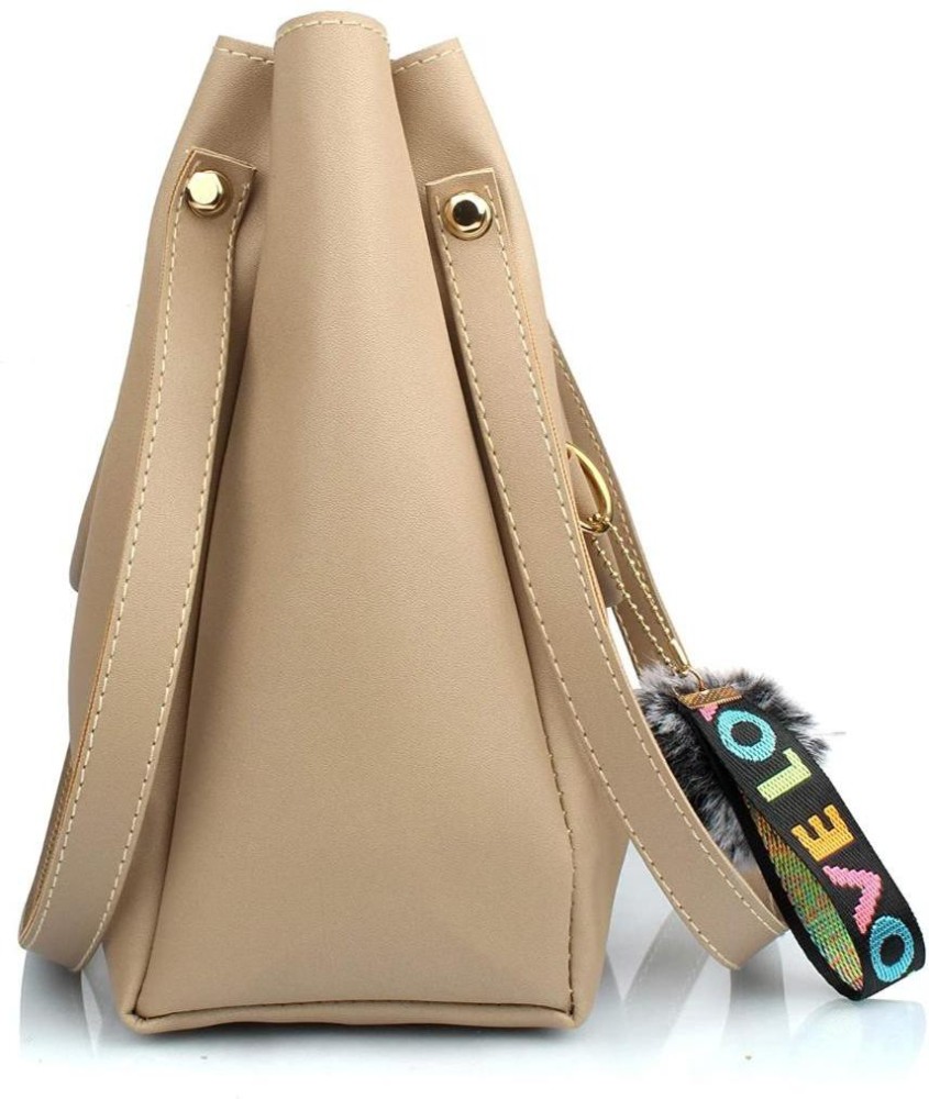 lexrex Grey Hand-held Bag Women's Love Hand Bag Tan - Price in