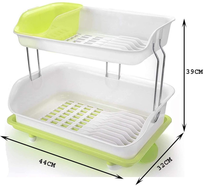 IGNITO Dish Drainer Kitchen Rack Plastic Two Layer Large Kitchen Sink Dish  Drainer Rack Cutlery Utensil FruitsVegetables Price in India - Buy IGNITO Dish  Drainer Kitchen Rack Plastic Two Layer Large Kitchen