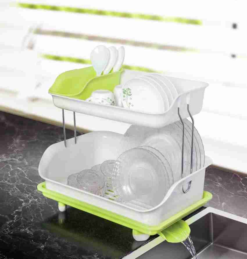 IGNITO Dish Drainer Kitchen Rack Plastic Two Layer Large Kitchen Sink Dish  Drainer Rack Cutlery Utensil FruitsVegetables Price in India - Buy IGNITO Dish  Drainer Kitchen Rack Plastic Two Layer Large Kitchen