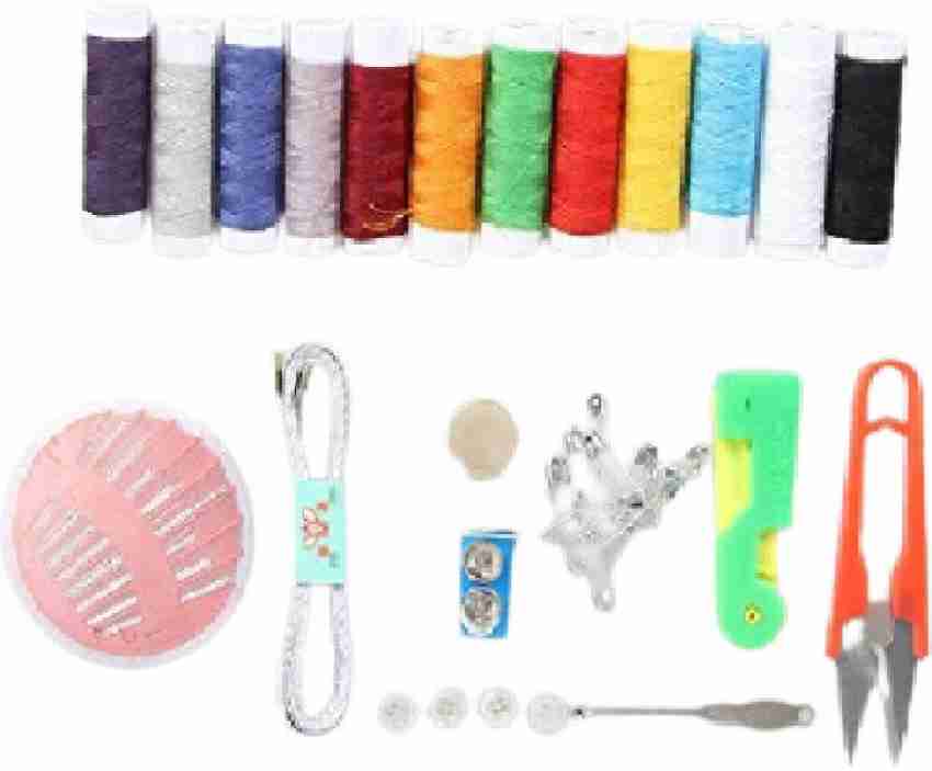 Double Layer Portable Travel Sewing Kits Box with Color Needle