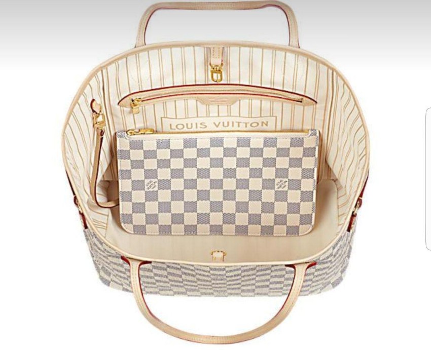 Louis vuitton neverfull bag white hot sale