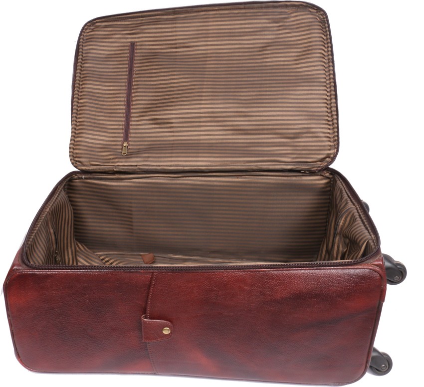 Genuine Leather Trolley bag Small Travel Bag - Large (Tan) - Ambur Online  Leathers