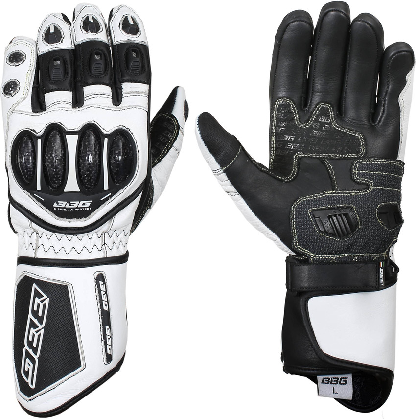 BIKING BROTHERHOOD RACER GLOVES WHITE Riding Gloves Buy BIKING