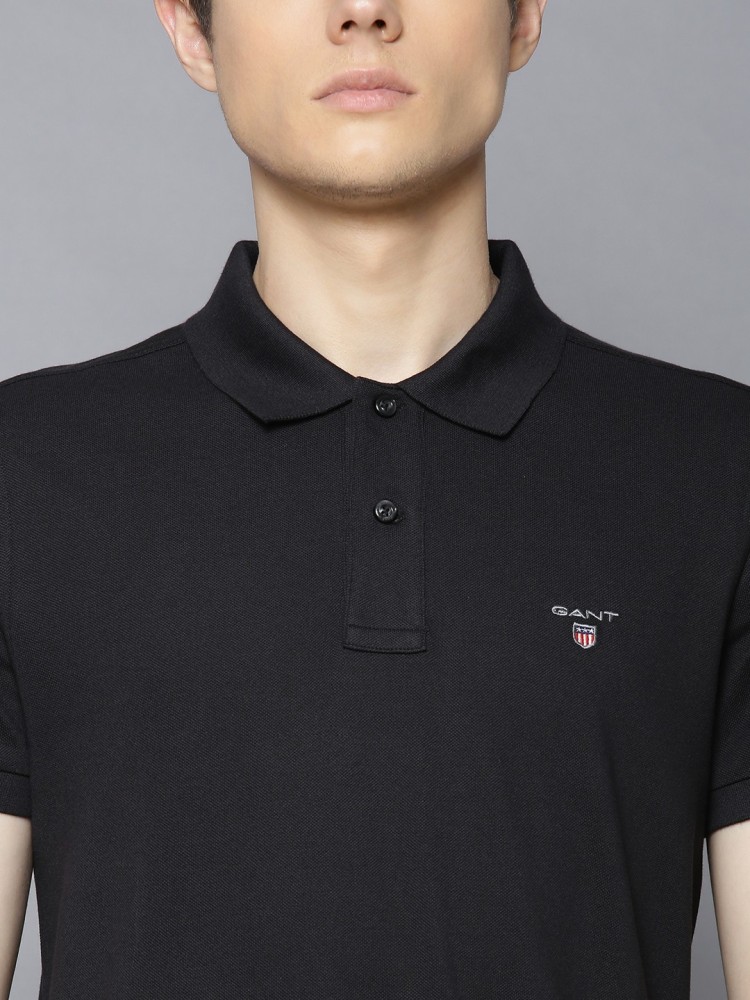 Black gant hotsell polo shirt