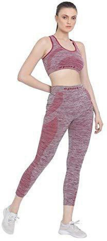 Sport Sun Yoga and Aerobic Dress (Sports Bra & Legging) Self Design Women  Track Suit - Buy Sport Sun Yoga and Aerobic Dress (Sports Bra & Legging)  Self Design Women Track Suit
