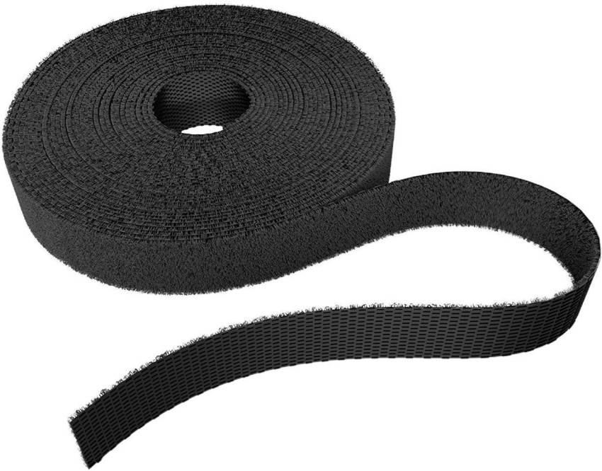 SYGA Nylon Double Sided Velcro Tape, Hook and Lock Tape, Sew-on Power Wire  Management Fastening Tape Cable Tie for Interlocking, Apparel, Home  Textile, Industrial Use and More- 25mx 15mm (Black) 10Pcs Sew-on