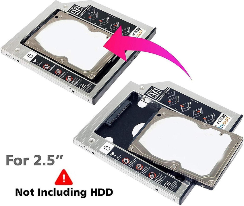 TekNex SATA Bay 2nd Hard Disk Drive Caddy for 9.5mm CD DVD Drive