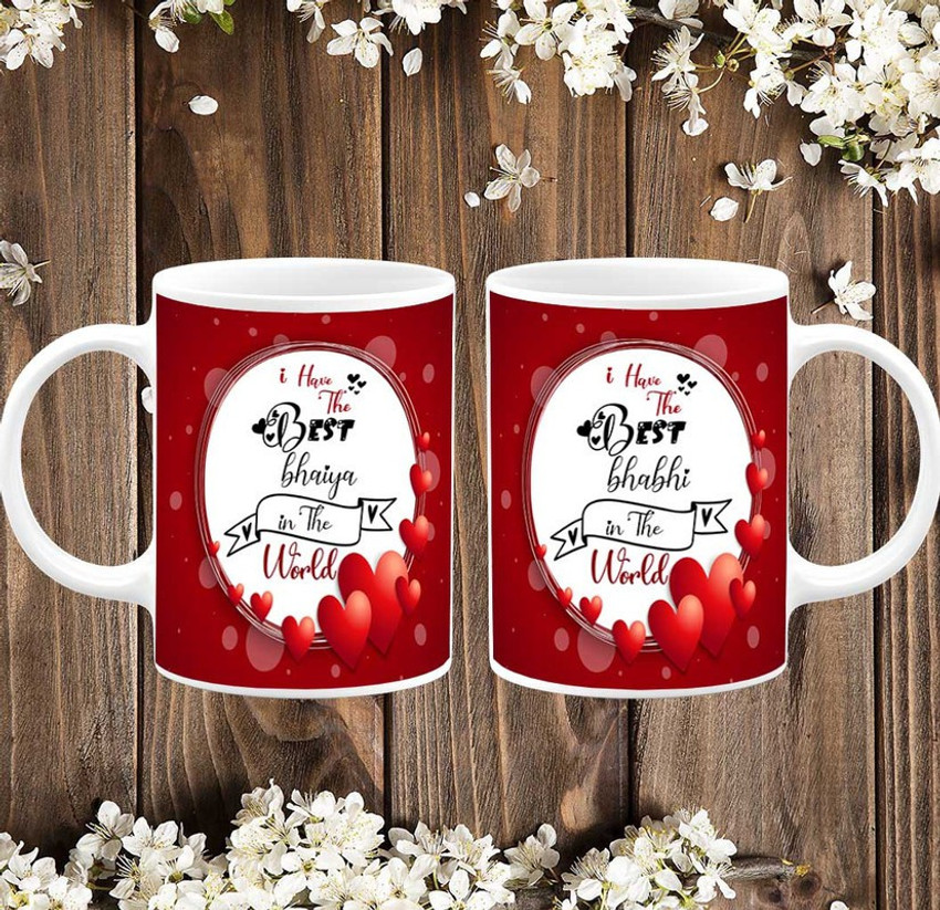 TrendoPrint Happy Anniversary Bhaiya And Bhabhi (Best Happy Anniversary  Gifts Anniversary Gift For Bhaiya Brother Bro Bade Bhaiya Bhai Big Brother  Sister In Law Bhabhi Daughter In Law) Printed Tea Ceramic Coffee