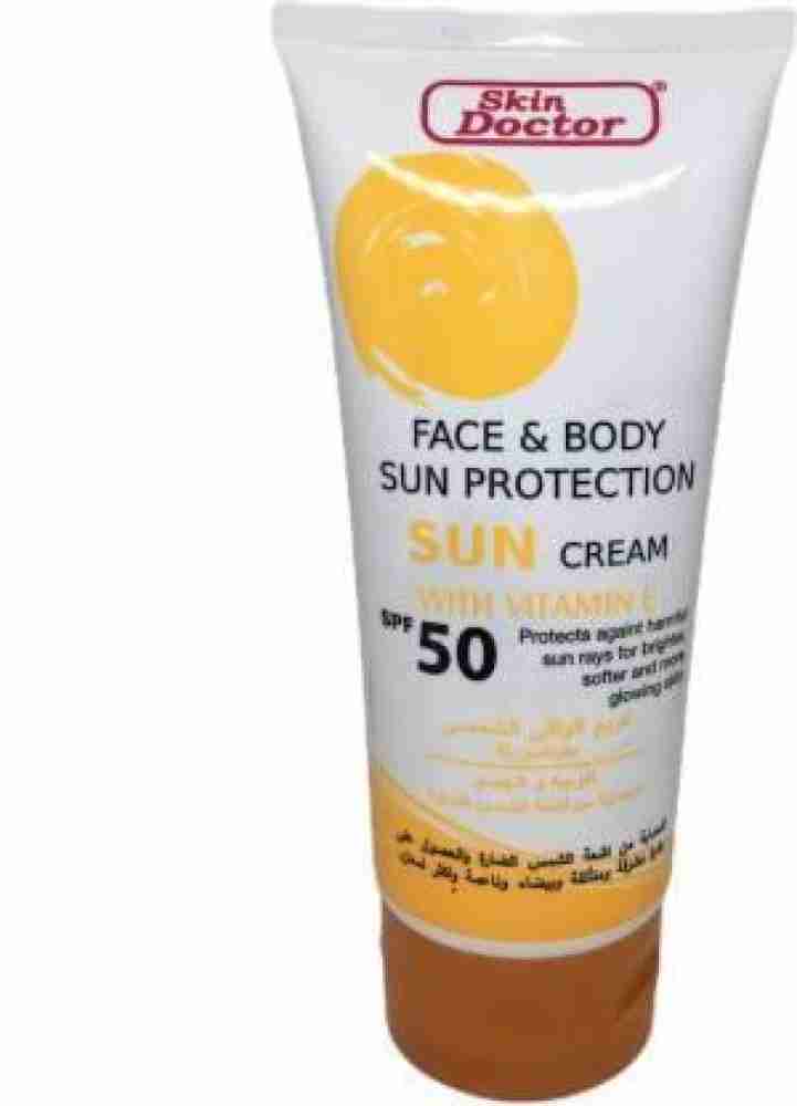 SKIN DOCTOR Sunscreen - SPF 50 FACE &BODY SUN PROTECTION With vitamin E SPF  50CREAM - Price in India, Buy SKIN DOCTOR Sunscreen - SPF 50 FACE &BODY SUN  PROTECTION With vitamin