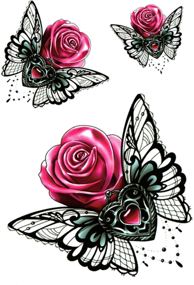 30 Butterfly And Rose Tattoos Pictures Illustrations RoyaltyFree Vector  Graphics  Clip Art  iStock