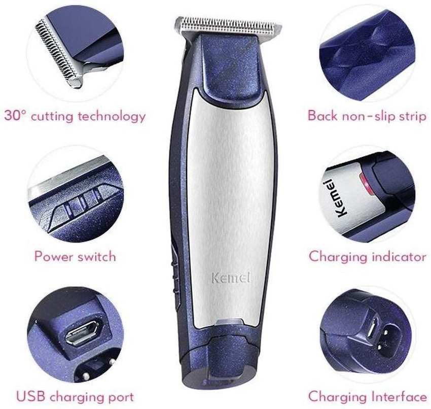 CLASS Flawless Kemei km 5021 Rechargeable Hair Trimmer Men Shaving 