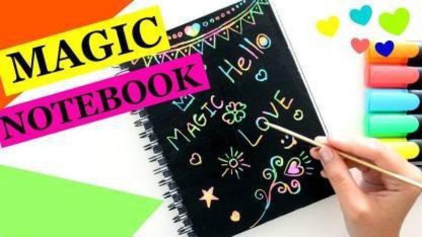 Comes With A Wooden Pen, Cartoon Colorful Scratch Drawing Book For