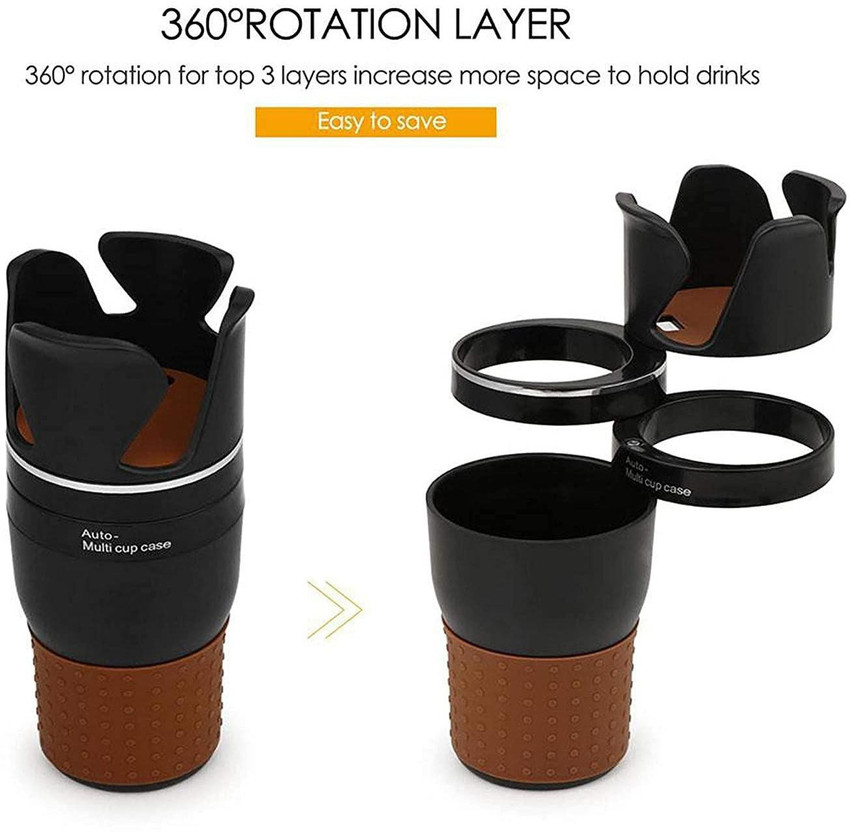 Lilypin 5 in 1 Multi Purpose Car Cup Holder and Storage Sunglasses