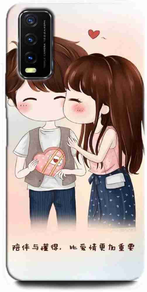 Anime Couple Sweet Love Kiss Wallpaper for iPhone 12 Pro