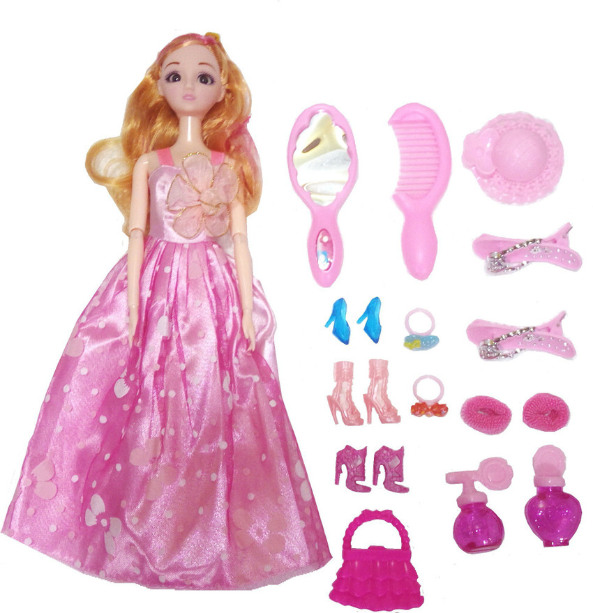 Shanaya Beautiful Princess Doll With 3D Eyes Fashion Accessories