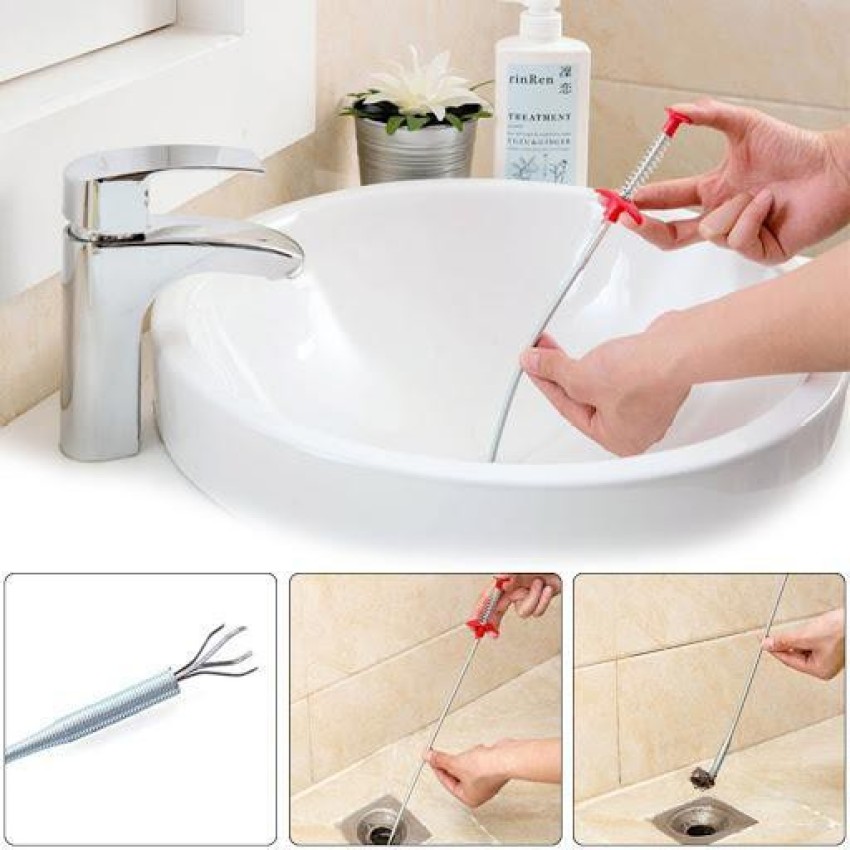 Drain Clog Remover Tool- 6 Pack 20 Inch Length Drain Cleaner Sticks for  Sink, Pipe and Tub - Plumbing unclogger Tool for Clogged Drains in Shower