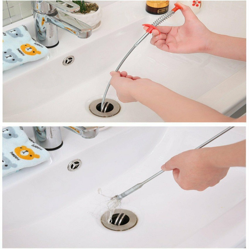 Drain Pipe Cleaning Spring Stick, Hair Catching Drain Pipe