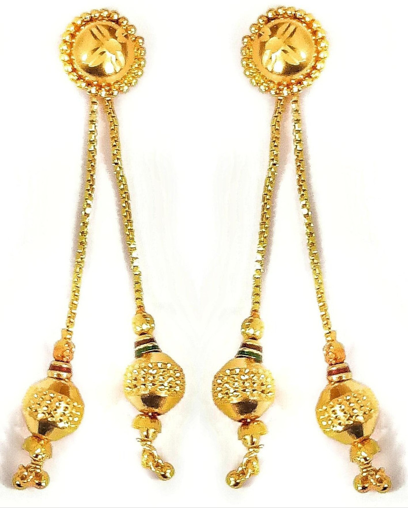 Discover 88+ gold needle and thread earrings 3tdesign.edu.vn