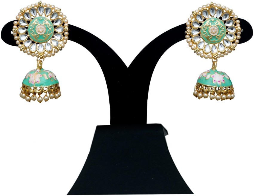 Details Pista Green Colour Earrings Best Esthdonghoadian