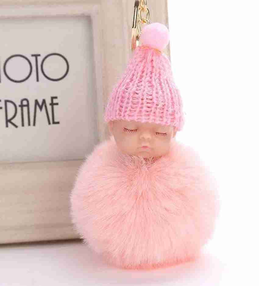 Style My Home Cute Small Soft Touch Pom Pom Fluffy Sleeping Baby