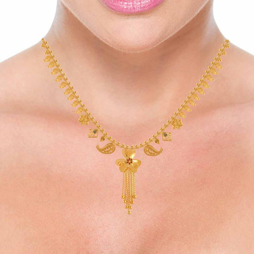 PC Chandra Jewellers 22KTDIJGLN7804 Choker Yellow Gold Precious