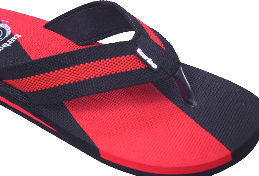 Nike red and black best sale flip flops