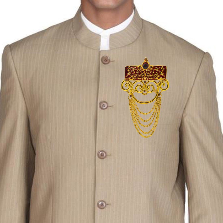 Sullery Traditional King Style Wedding Sherwani Suit Jodhpuri Label Pin With Hanging Chain Brooch Brooch Price in India Buy Sullery Traditional King Style Wedding Sherwani Suit Jodhpuri Label Pin With...