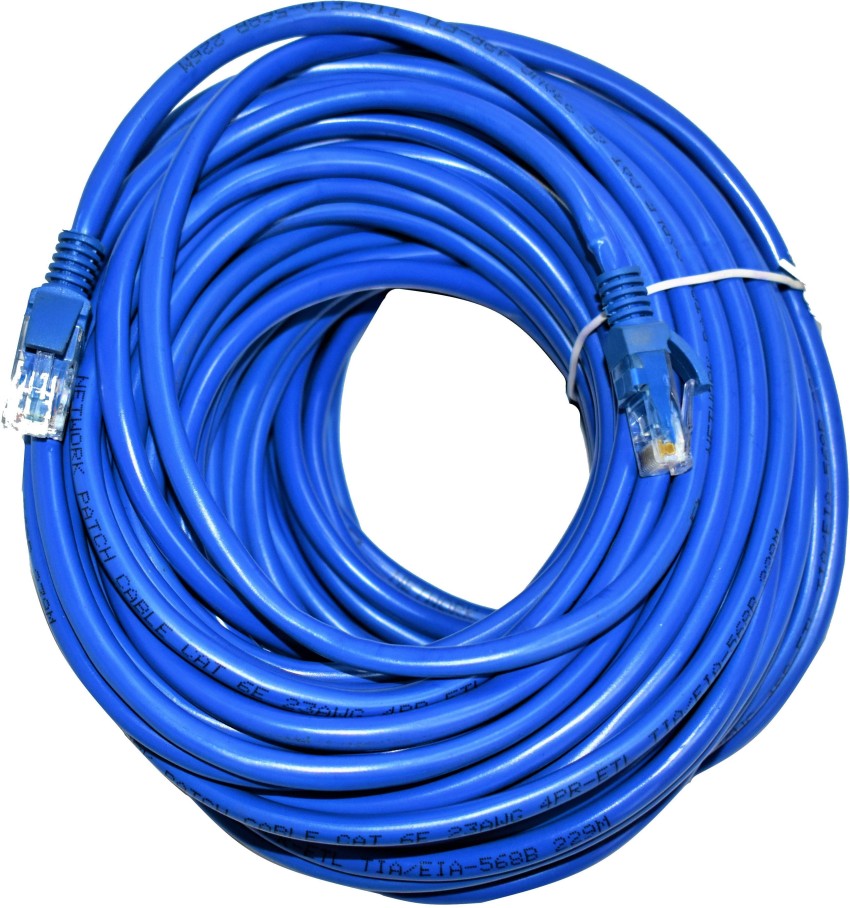20m UTP 24AWG Cat5e Ethernet Patch Cable RJ45 Computer Network